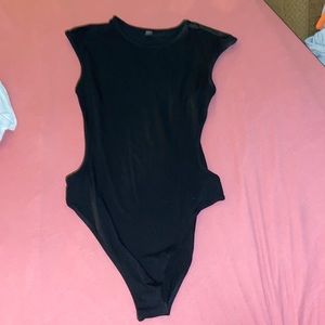 Black Sleeveless Bodysuit